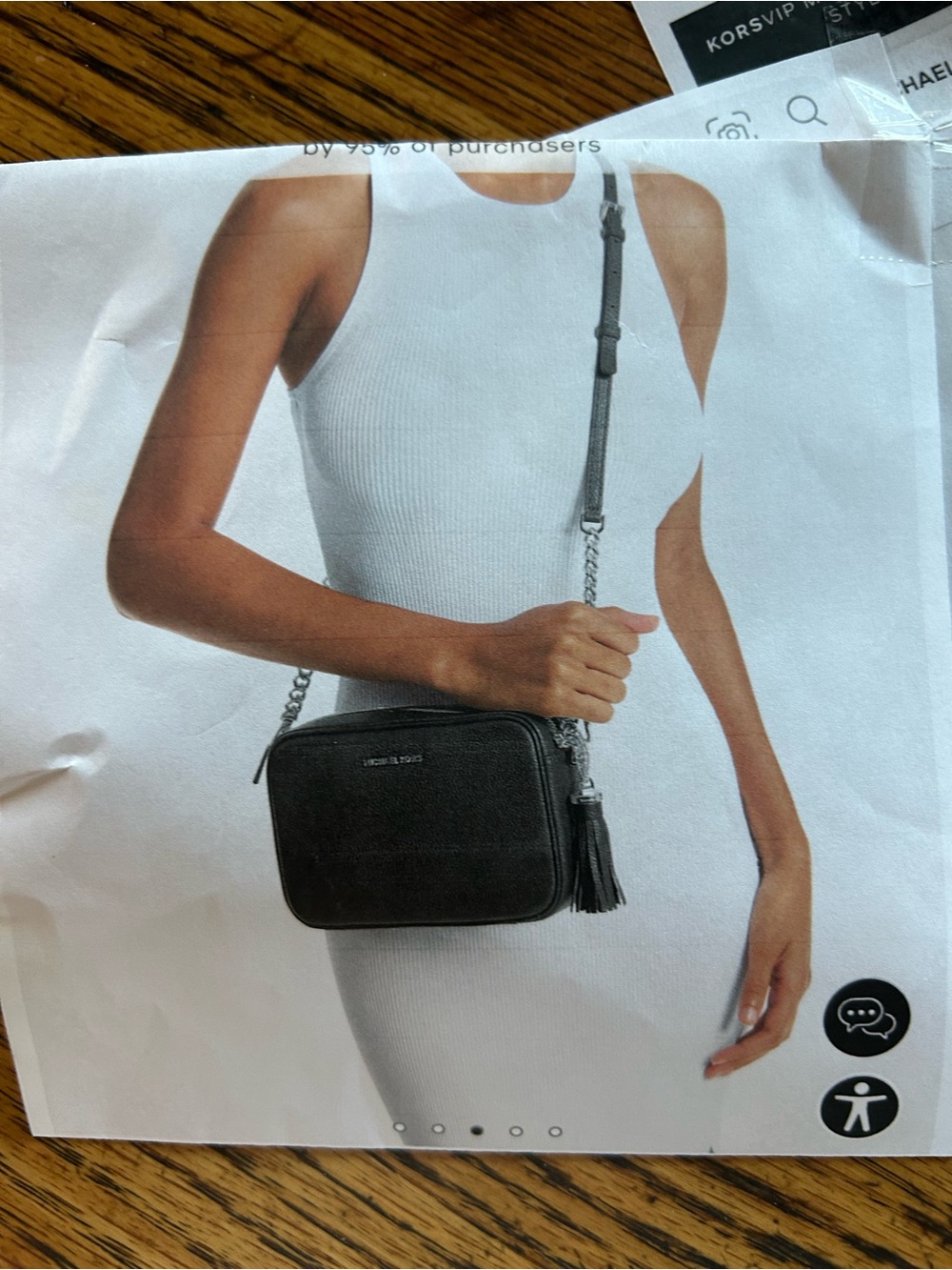Michael Kors Black Ginny Leather Crossbody Bag